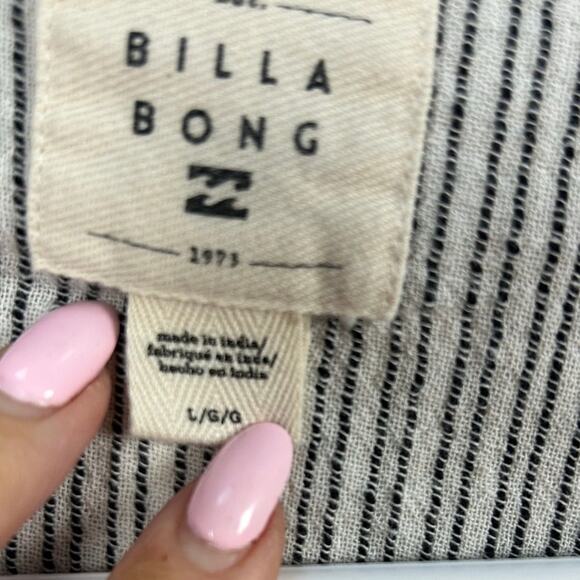 Billabong Black Striped Cover Up size XL - Picture 4 of 8